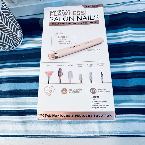Finishing Touch Flawless Salon Nails Pedicure Manicure Tool Rechargeable - Picture 4 of 8